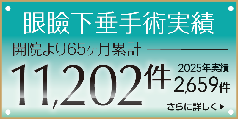 2,000名(4,000眼)以上の眼瞼下垂手術実績